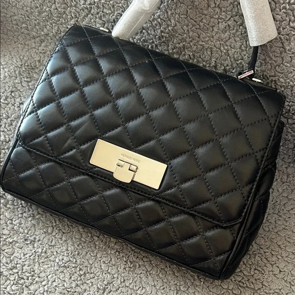 Michael Kors Black Quilted Purse - Picture 5 of 12